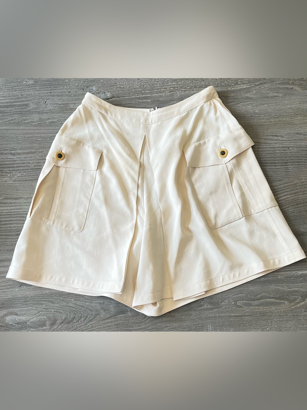 VTG Gianni Versace Couture skort cream size 34 1990s 100% silk